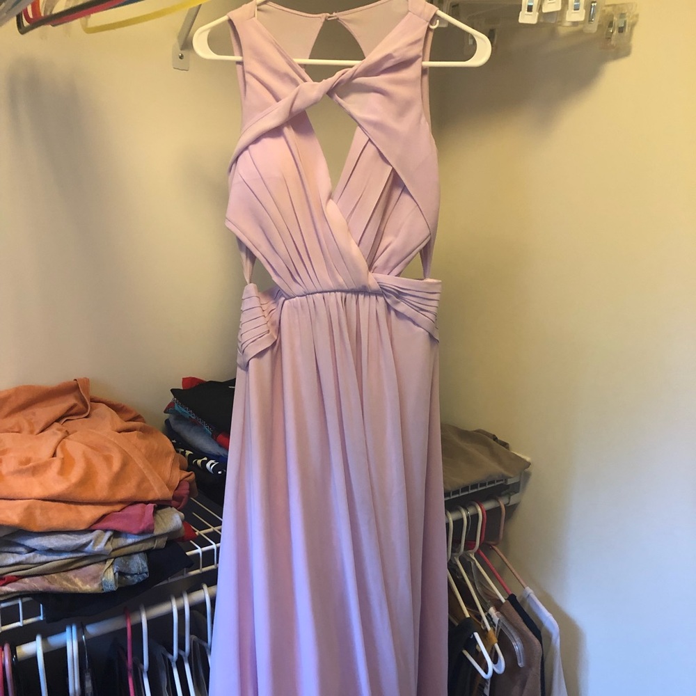 Long bright lavender dress